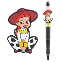 Nouvelles perles de luxe personnages Flintstones, perles focales en PVC de dessin animé à faire soi-même, perles focales en silicone 3D pour la fabrication de stylos, vente en gros