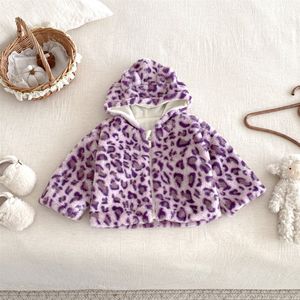 Winter boys and girls cute hooded fleece cotton-padded <strong>jackets</strong> for <strong>children</strong>, thickened warm leopard print coats for babies - Product Image 4