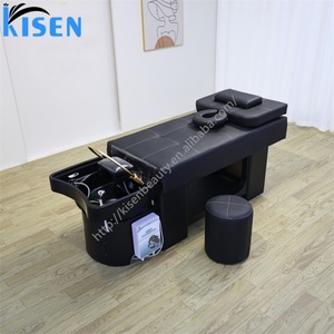 KISEN Lit de lavage de cheveux électrique japonais pour salon de coiffure, avec fonction spa, massage de la tête et vapeur à circulation d'eau - Product Image 2