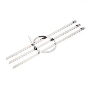 Abrazaderas de Cable de Acero Inoxidable 304 Chengming, Autoblocantes, Desmontables, para Fijación de Tuberías Metálicas, 0.25mm de Grosor, Pulimentadas - Product Image 1