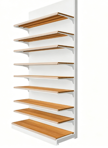 Estanterías Metálicas Multicapa de Alta Calidad para Supermercados Comerciales, Góndola Blanca con Placa Trasera Simple o Doble para Exhibición en Tiendas - Product Image 5