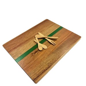 เขียงไม้อะคาเซียสี่เหลี่ยมขนาด35.5x28x1.5ซม. สำหรับหั่นผักและผลไม้ - Product Image 1