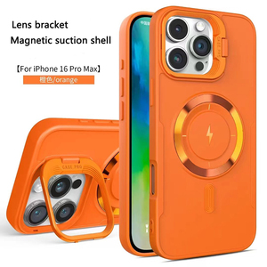 Mới đầy màu sắc chống sốc Cover quay lại máy ảnh đứng ống kính Bracket thiết kế Điện thoại di động Trường hợp tùy chỉnh cho <span class=keywords><strong>iPhone</strong></span> 14 15 16 Pro Max trường hợp - Product Image 4