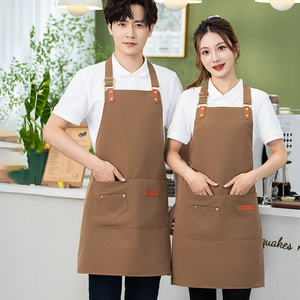Bán buôn tùy chỉnh logo bền Polyester Đầu Bếp Nấu Ăn Tạp dề phong cách thời trang cho quán cà phê nhà hàng nhà bếp không thấm nước - Product Image 5