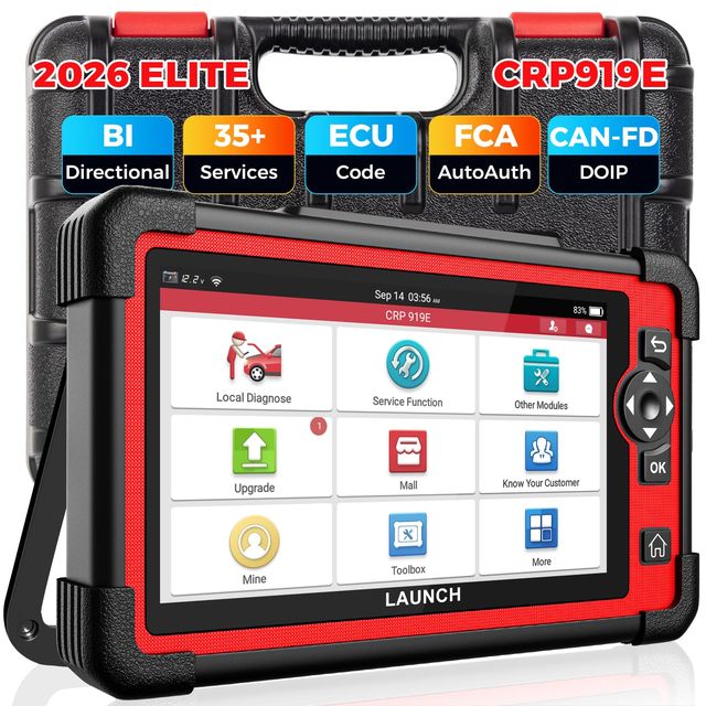 CRP919E Automotive Scanner Universal OBD2 Diagnostic Tool with USB for Bluetooth 1-Year Warranty 12V Voltage