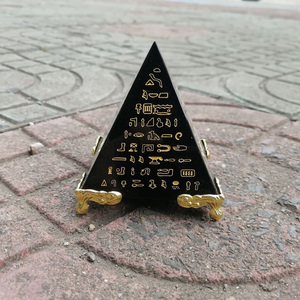 Feng Shui Egipto negro egipcio cristal claro pirámide MH-F0595 - Product Image 4