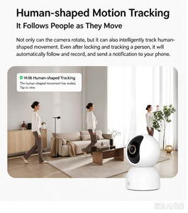 MIJIA 360 °   กล้องวงจรปิดภายในอาคาร 1080p 3.3K <span class=keywords><strong>Mi</strong></span> PTZ กล้องเว็บแคมความละเอียดระดับเมกะพิกเซล พร้อมระบบมองเห็นในเวลากลางคืน สำหรับติดตามเด็ก สัตว์เลี้ยง สุนัข แมว กล้องสมาร์ทโฮม - Product Image 6