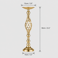 Vase à fleurs en métal doré de haute qualité, design minimaliste moderne, spirale torsadée unique, base stable pour décoration de table de mariage de luxe
