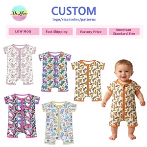 Tutina per Neonati in Viscosa di Bambù, Body con Zip Personalizzabile, <span class=keywords><strong>Abbigliamento</strong></span> <span class=keywords><strong>Estivo</strong></span> per Bambini all'Ingrosso - Product Image 2