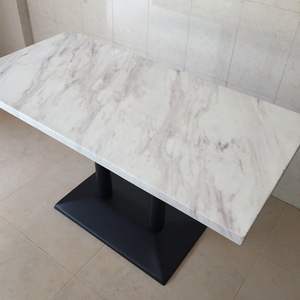 <span class=keywords><strong>Table</strong></span> à manger <span class=keywords><strong>rectangulaire</strong></span> moderne en marbre avec pieds en métal pour café, restaurant de nouilles, hôtel, salon de thé - Meuble de salle à manger 4 places - Product Image 5