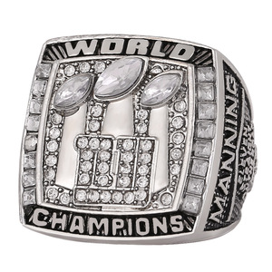 Anillo de Campeón de los New York Giants 2007 Unisex, Chapado en Plata de Aleación de Alta Calidad con Incrustaciones de Piedras, Venta al Por Mayor Transfronteriza, Yue Ying - Product Image 5