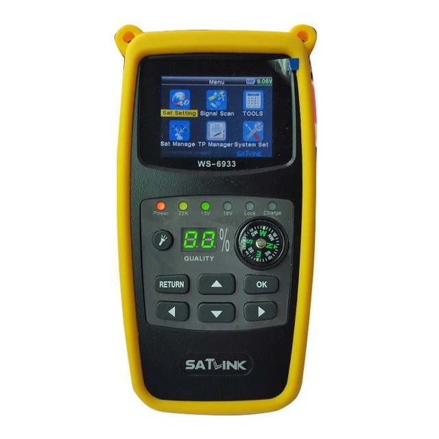 SATLINK WS-6933 Digital HD DVB-S2 Satellite Finder Adjuster with Private Mold Plastic Material