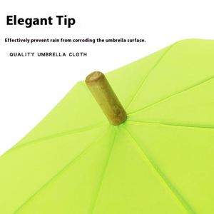 Business Luminous Curved Fluorescent Rain Shine Logo Printed Advertising <b>Gift</b> Straight Handle Promotional Umbrella - Product Image 4