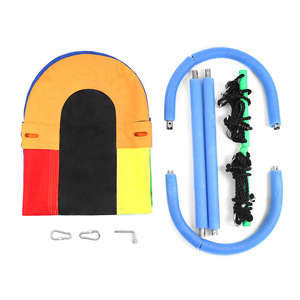 Columpio infantil con forma de barco, 123 cm x 47 cm, tela Oxford con pasamanos para uso doméstico y exterior - Product Image 2