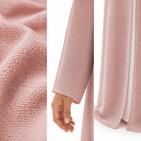 Abaya en tricot rose poudré sur mesure, ouverte sur le devant, à manches longues, robe kaftan musulmane, vêtements modestes du Moyen-Orient, fabrication OEM directe d'usine