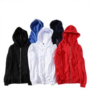 Wholesale Custom Color Logo Men Printed Oversized Solid Oem Zipper Hoodie Unisex High Quality Windproof Pullover Zip Hoodie - Product Image 3