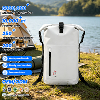 Sac à dos étanche en bâche PVC 500D de 25 L avec logo personnalisé pour le camping et la randonnée