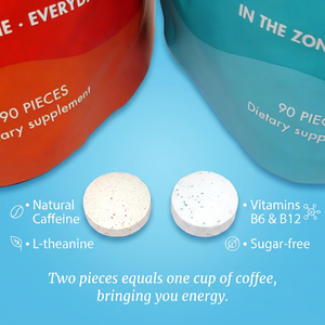 OEM Chewing Gum Focus Energy Vitamin Pre Workout <strong>Supplement</strong> Zero Sugar Cool Mint Gum B Vitamins L-Theanine Peppermint Flavor - Product Image 3