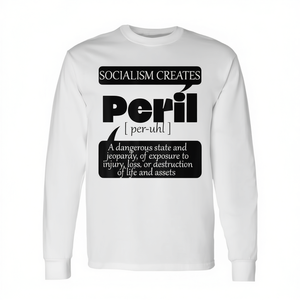 T-shirt à manches longues Socialisme, T-shirt promotionnel attirant l'attention sur le danger de perte de vie et de biens - Product Image 2