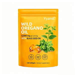 Compléments alimentaires naturels à base de plantes OEM/ODM, soutien immunitaire, extrait d'huile d'origan biologique, huile de graines noires en gélules pour adultes - Product Image 1