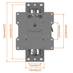 ที่ยึดโทรทัศน์แบบปรับมุมได้แกนเดี่ยว <span class=keywords><strong>Vesa</strong></span> 100x10เหล็ก200 0/200x - Product Image 5