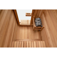 Promotion : Sauna extérieur intelligent en cèdre rouge ou hemlock, pour 1 à 2 personnes, avec poêle intégré