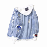 Blousons Bomber Hip-hop Personnalisés pour Hommes, Style Urbain Ajusté, Hiver, à Capuche et Col Revers, Effet Usé et Déchiré, Inspiration Mode