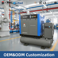 Compresseur d'air rotatif industriel de 7,5 kW à 22 kW avec réservoir d'air de 500 L et sécheur, qualité de marque chinoise premium