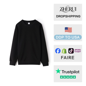 Sudaderas de Cuello Redondo para Mujer, Primavera/Otoño, Logotipo Personalizado, Color Sólido Informal, Tops Unisex, Sudadera 100% Algodón - Product Image 2