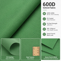 Tissu Oxford en polyester 600D enduit PU, imperméable, tissage uni, résistant aux déchirures, durable, pour sacs, bagages, tentes, matériaux d'extérieur, vente en gros