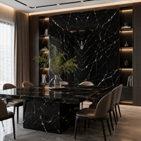 Dalle de marbre Nero Black Marquina naturel de luxe, polie, grande taille, pour panneaux muraux, carreaux de sol, comptoirs de cuisine, meubles de salle de bain