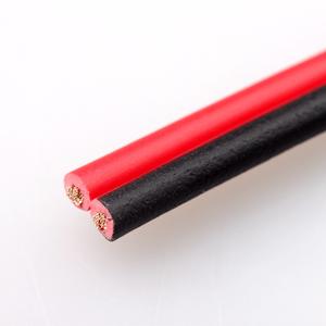 Câble duplex 12 brins de cuivre rouge-noir paralelo 12/2 flex twin ripcord pour radios, lampes de table et équipements de bureau - Product Image 2