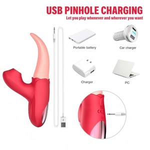 Vibrateur lécheur et suceur de langue pour femmes, stimulateur clitoridien, autres jouets sexuels, vibromasseur sexuel - Product Image 5