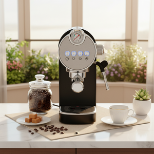 Macchina per Espresso Semi-Automatica da 15 Bar, 1350 W, Riscaldamento Rapido, Termoblocco, Manometro, per Casa e Piccoli Caffè - Product Image 2