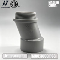 Adaptador de Conexión Roscado Macho para Conducto de PVC Rígido No Metálico Gris, con Conexión Offset, Certificado ETL, Schedule 40