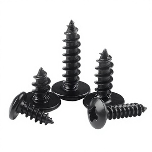 Tornillo Autorroscante de Cabeza Plana Grande Reforzada de Zinc Negro TA, Clase 8, Métrico, M3-M6, Hierro Recubierto de Zinc, Cabeza Tipo Hongo - Product Image 3