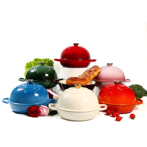 Horno holandés <span class=keywords><strong>de</strong></span> <span class=keywords><strong>hierro</strong></span> <span class=keywords><strong>fundido</strong></span> esmaltado <span class=keywords><strong>de</strong></span> primera calidad <span class=keywords><strong>para</strong></span> cacerolas <span class=keywords><strong>para</strong></span> hornear <span class=keywords><strong>pan</strong></span> Utensilios <span class=keywords><strong>de</strong></span> cocina - Product Image 1