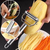 RVS dubbelzijdige handmatige rasp multifunctioneel 2-in-1 veilige groenteschiller voor gebruik in de keuken