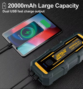 Arrancador de batería de alta potencia de 12V Y 20000mAh, potenciador de batería, Banco de energía multifunción, batería de litio portátil, arrancador de batería de coche - Product Image 4