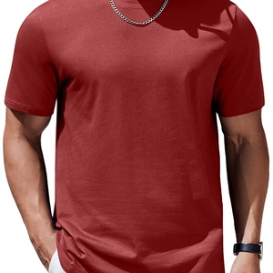Camiseta Básica Premium para Hombre, de Manga Corta, Cuello Redondo, 100% Algodón, Tejido Grueso, Transpirable y de Secado Rápido - Product Image 4