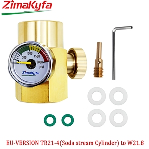 Adaptateur de station de remplissage de bouteilles de CO2 Zimakyfa RFA4SDC-E-G-N en laiton avec valve de purge pour bouteilles de soda TR21-4/W21.8/CGA320 usage domestique - Product Image 4