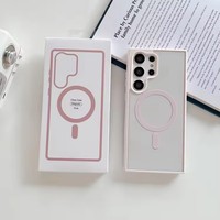 Étui de protection transparent antichoc avec recharge sans fil pour Samsung Galaxy S26 S25 S24 S23 S22Ultra Plus, coque de téléphone avec protection magnétique