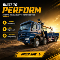 Nouvelle grue montée sur camion Sinotruk Howo 8x4/6x4 à flèche droite, capacité de 16 tonnes, moteur Weichai, pour la construction, le levage et le transport