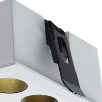 Lampe LED encastrée carrée 9W à grille, moderne, en aluminium, pour intérieur, centre commercial, bureau, magasin, économie d'énergie