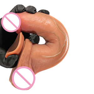 Лидер продаж, двухслойный жидкий реалистичный мужской анальный фаллоимитатор секс-игрушка большого размера силиконовый фаллоимитатор для женщин - Product Image 4