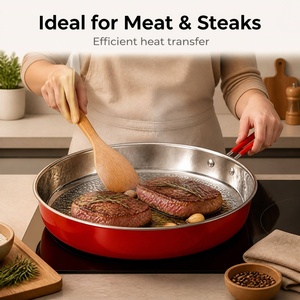 3pcs Red Stainless Steel Cookware Set With Honeycomb Frying <b>Pan</b> Stockpot Saucepan Mirror Polished <b>Induction</b> Kitchen Pot <b>Pan</b> Set - Product Image 6