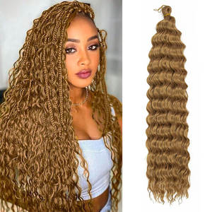 80g 22/24/30 pouces vague d'eau en vrac perruque de cheveux synthétiques <span class=keywords><strong>Passion</strong></span> Twist Crochet tressage trame unique <span class=keywords><strong>pour</strong></span> Extension de cheveux couleur Ombre - Product Image 4