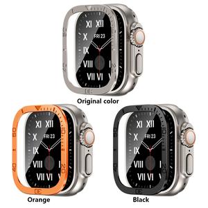 Marco de metal Vidrio templado para Apple Watch <span class=keywords><strong>Ultra</strong></span> 2 49mm Protector de pantalla Anti-Scratch HD Full para <span class=keywords><strong>IWatch</strong></span> <span class=keywords><strong>ultra</strong></span> - Product Image 2