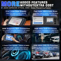 XTOOL D8W Scanner OBD2 WiFi DOIP CAN FD Outil de diagnostic automobile complet avec codage ECU, programmation de clés, 38+ fonctions de réinitialisation, test actif