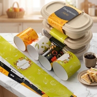 En gros Personnalisé Impression Étanche Vinyle Alimentaire Livraison Taille Sceau Autocollant Étiquette pour Emballage Boîte et Sac